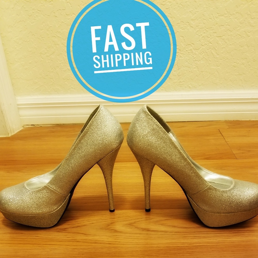 Ombre silver heels
